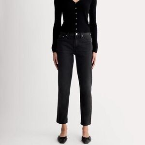 Everlane The Super-Soft Relaxed Jean 33R NWOT F-BTM-DNM-BF-LTWT-BLK-33